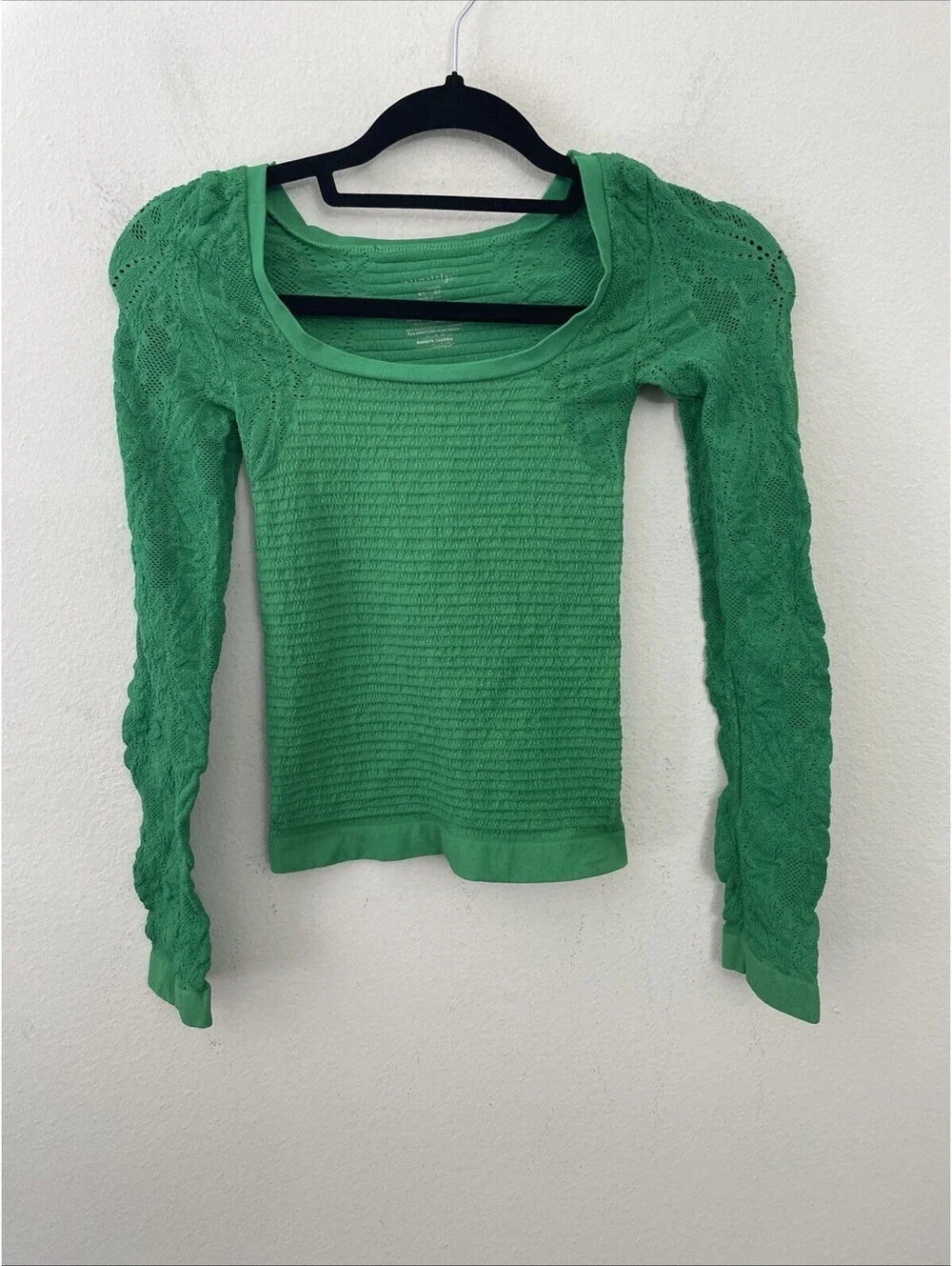Free People Intimately   so many likes long sleeve top dark green size XS/S New